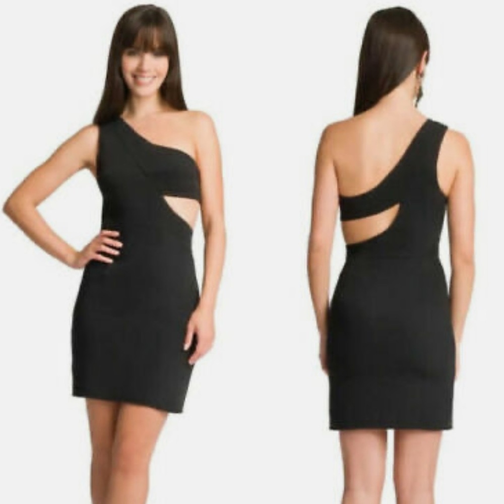 Black Halo Kylie One Shoulder Cut Out Dress, Size 6